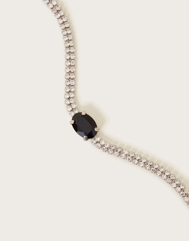 Stone Diamanté Choker Necklace, , large