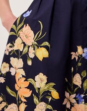 Suri Floral Print Midi Dress, Blue (NAVY), large