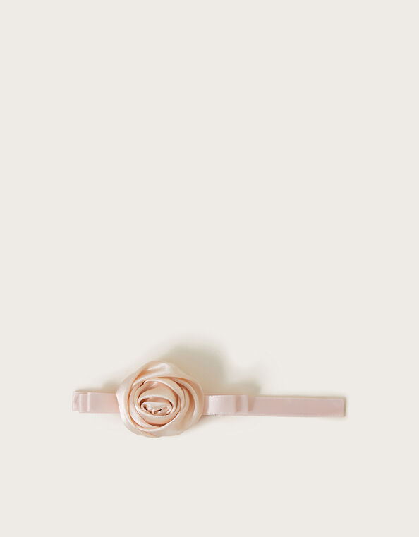 Rosette Satin Choker Necklace, , large
