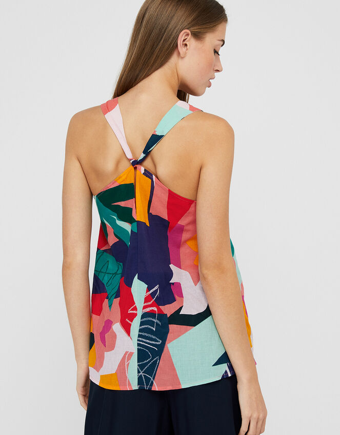Iona Printed Cami Top in Organic Cotton, Multi (MULTI), large