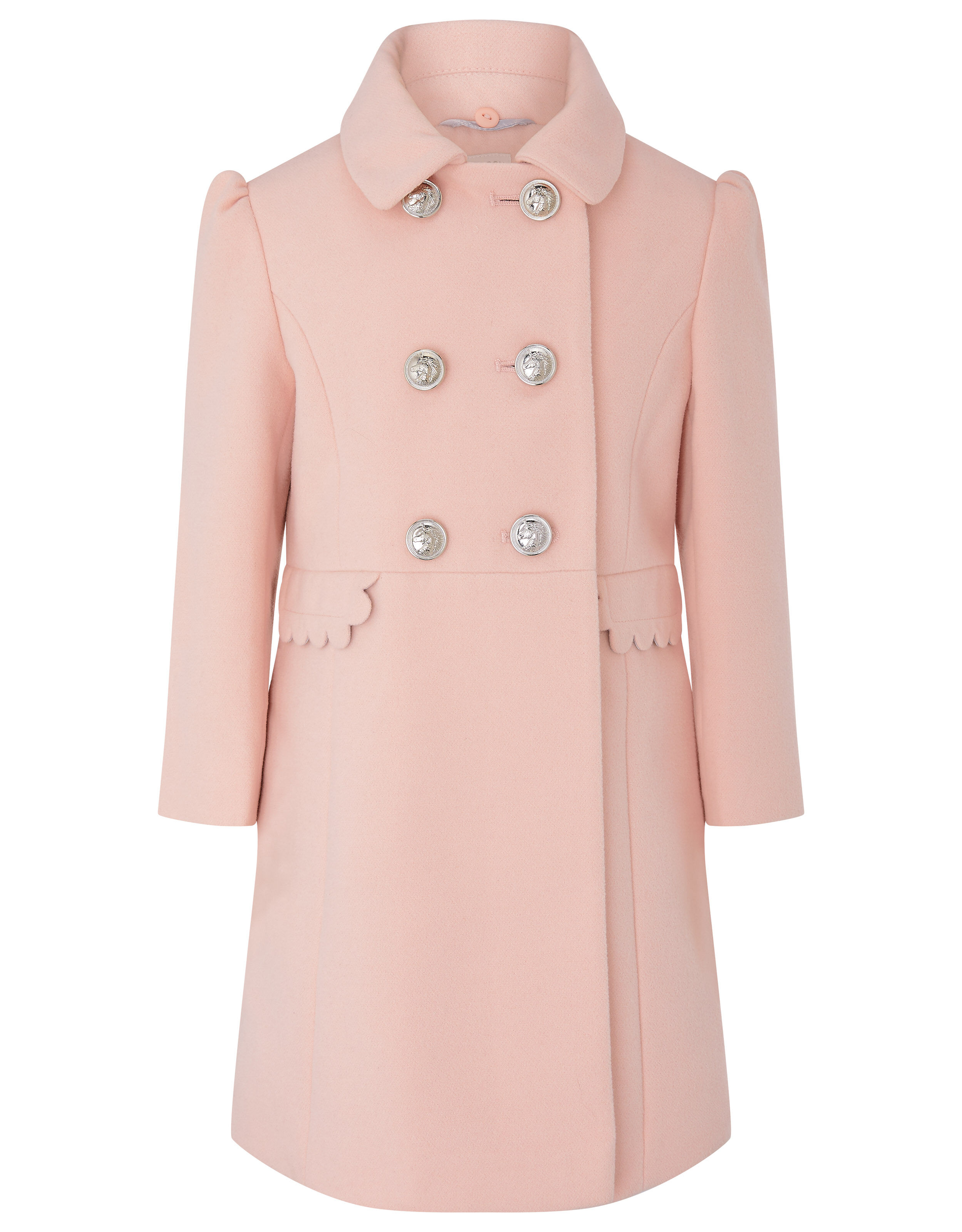 Pink double breasted coat hot sale