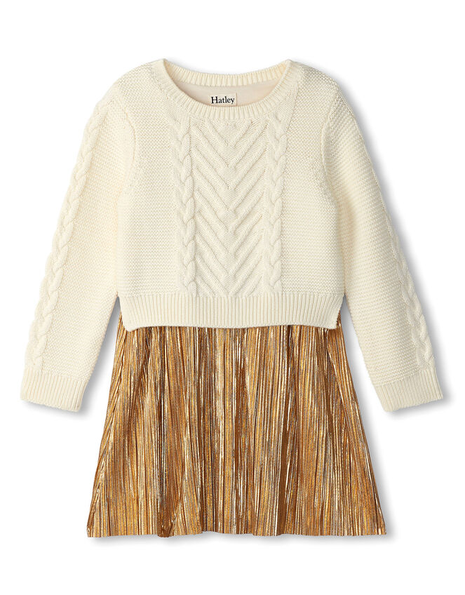 Hatley Knit 2-in-1 Dress, Ivory (IVORY), large