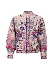 Antik Batik Floral Print Quilted Jacket, Pink (PINK), large