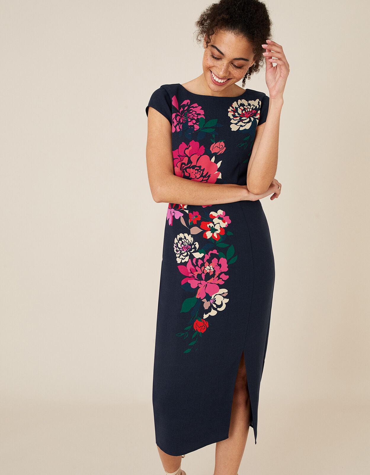 Pippa Floral Shift Dress Blue
