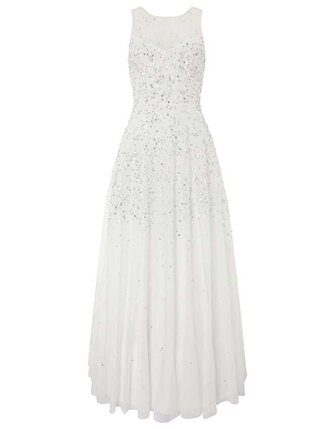 Victoria Embellished Maxi Wedding Dress, Ivory (IVORY), large