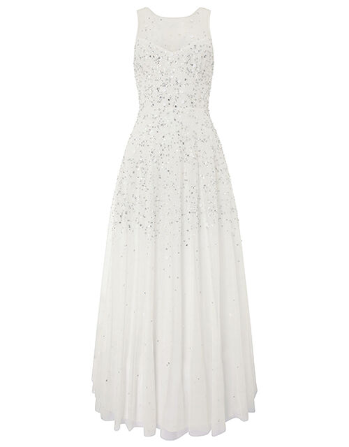 Victoria Embellished Maxi Wedding Dress, Ivory (IVORY), large