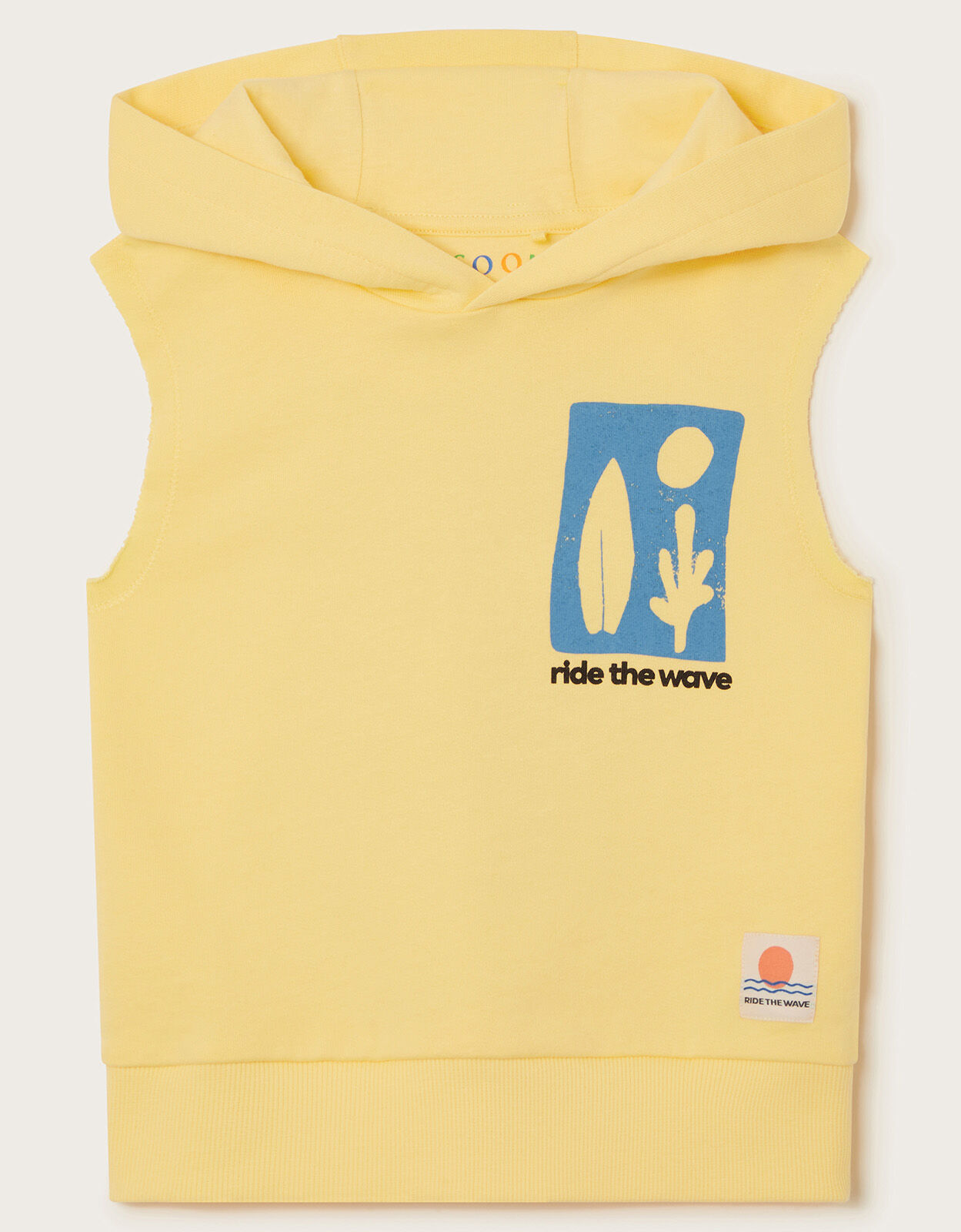 Yellow sleeveless hoodie 2025