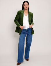 East Velaris Velvet Blazer, Green (GREEN), large