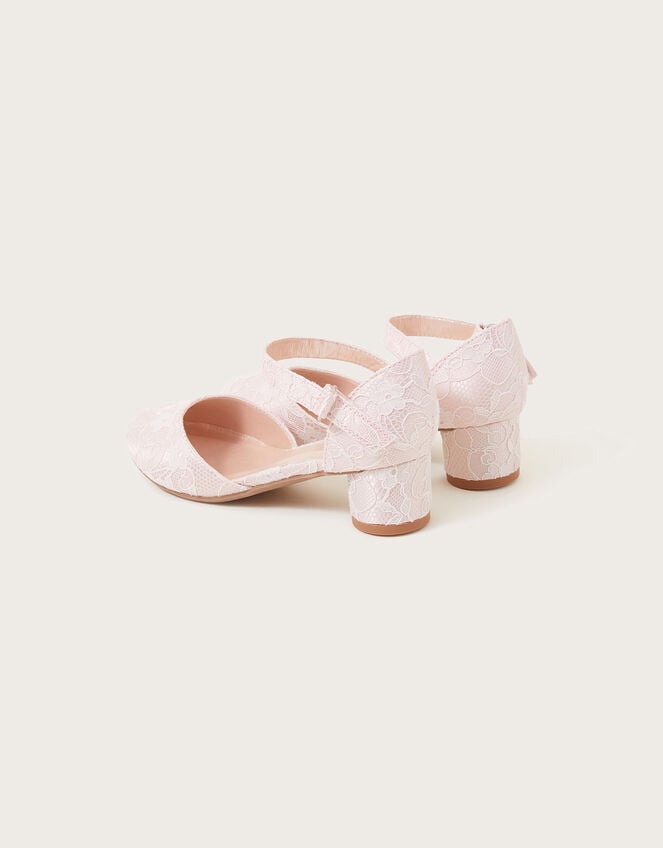 Lace Two-Part Heels, Pink (PINK), large