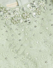 Keisa Embellished Lace Party Dress, Green (SAGE), large