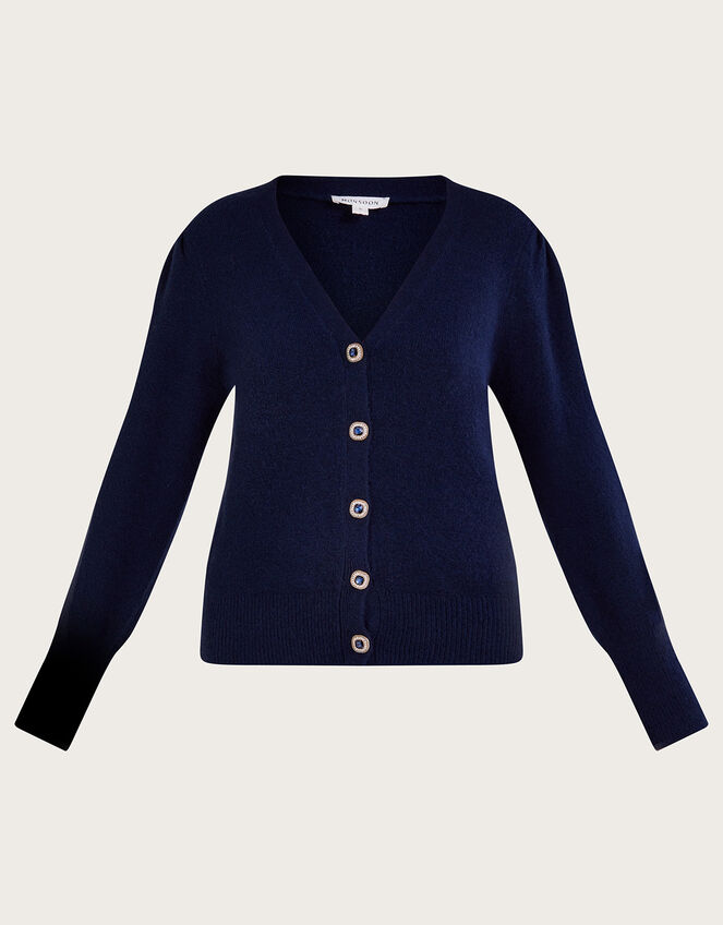 Bree Button Cardigan, Blue (MIDNIGHT), large
