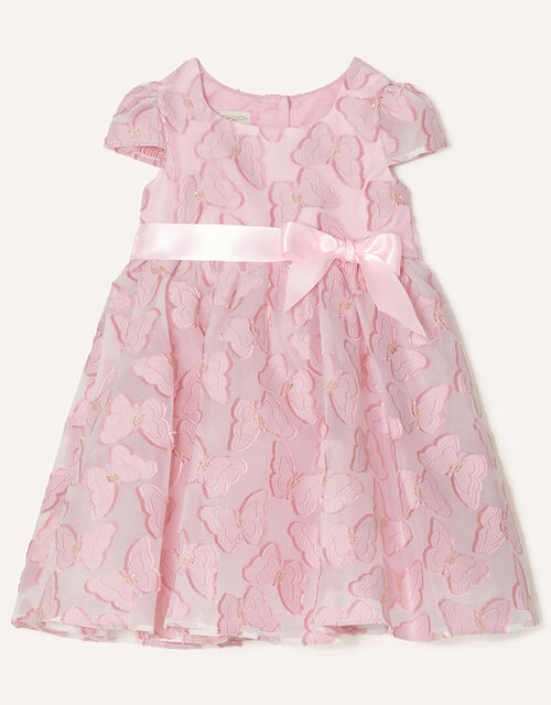 Baby Butterfly Jacquard Dress , Pink (PINK), large