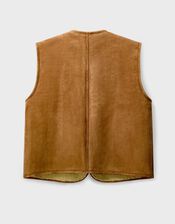 East Zohra Reversible Suede Vest, Tan (TAN), large