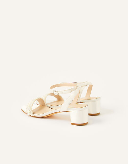 Lisa Low Heel Bridal Sandals, Ivory (IVORY), large