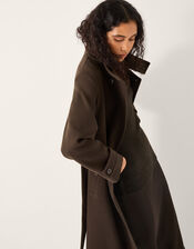 Tia Funnel Trench Coat, Brown (CHOCOLATE), large