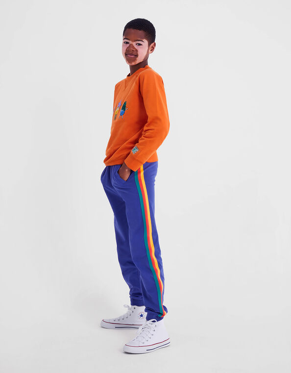 Side Stripe Joggers, Blue (BLUE), large