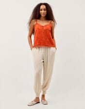 Rosie Embroidered Cami Top, Orange (ORANGE), large