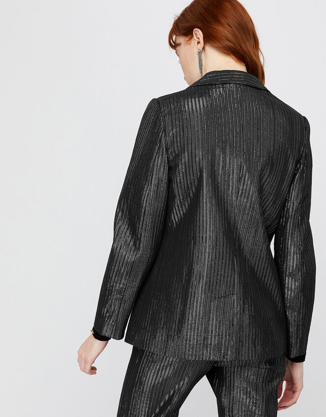 Mizzy Metallic Oversized Blazer, Silver (SILVER), large