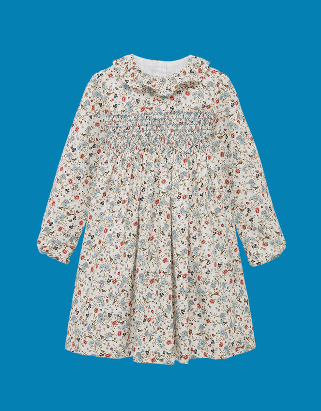 Trotters Bella Smocked Dress, Blue (BLUE), large