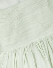 Claire Crinkle Chiffon Dress, Green (SAGE), large