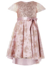 Abilene Sequin Sparkle Party Dress, Pink (DUSKY PINK), large