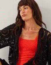 Cara Crochet Beach Cover-Up, Black (BLACK), large