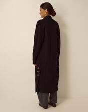 Sadie Knit Longline Cardigan, Black (BLACK), large
