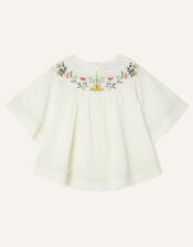 Boutique Meadow Floral Dobby Blouse , Ivory (IVORY), large