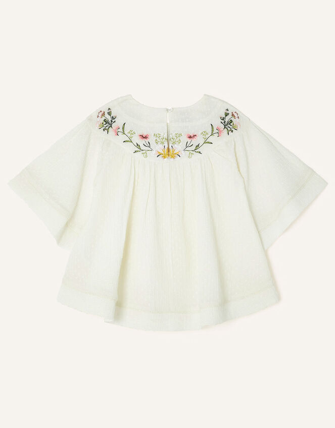 Boutique Meadow Floral Dobby Blouse , Ivory (IVORY), large