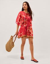 Yasmin Floral Print Mini Kaftan , , large