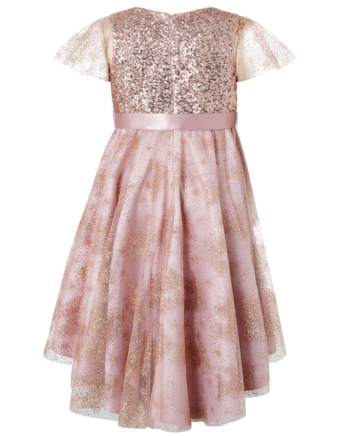 Abilene Sequin Sparkle Party Dress, Pink (DUSKY PINK), large