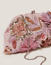 Bloom Floral Embellished Clutch Bag, , large