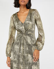 Vanessa Twist Maxi Dress, Gold (GOLD), large