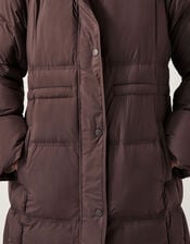Molly Long Puffer Coat, Brown (CHOCOLATE), large