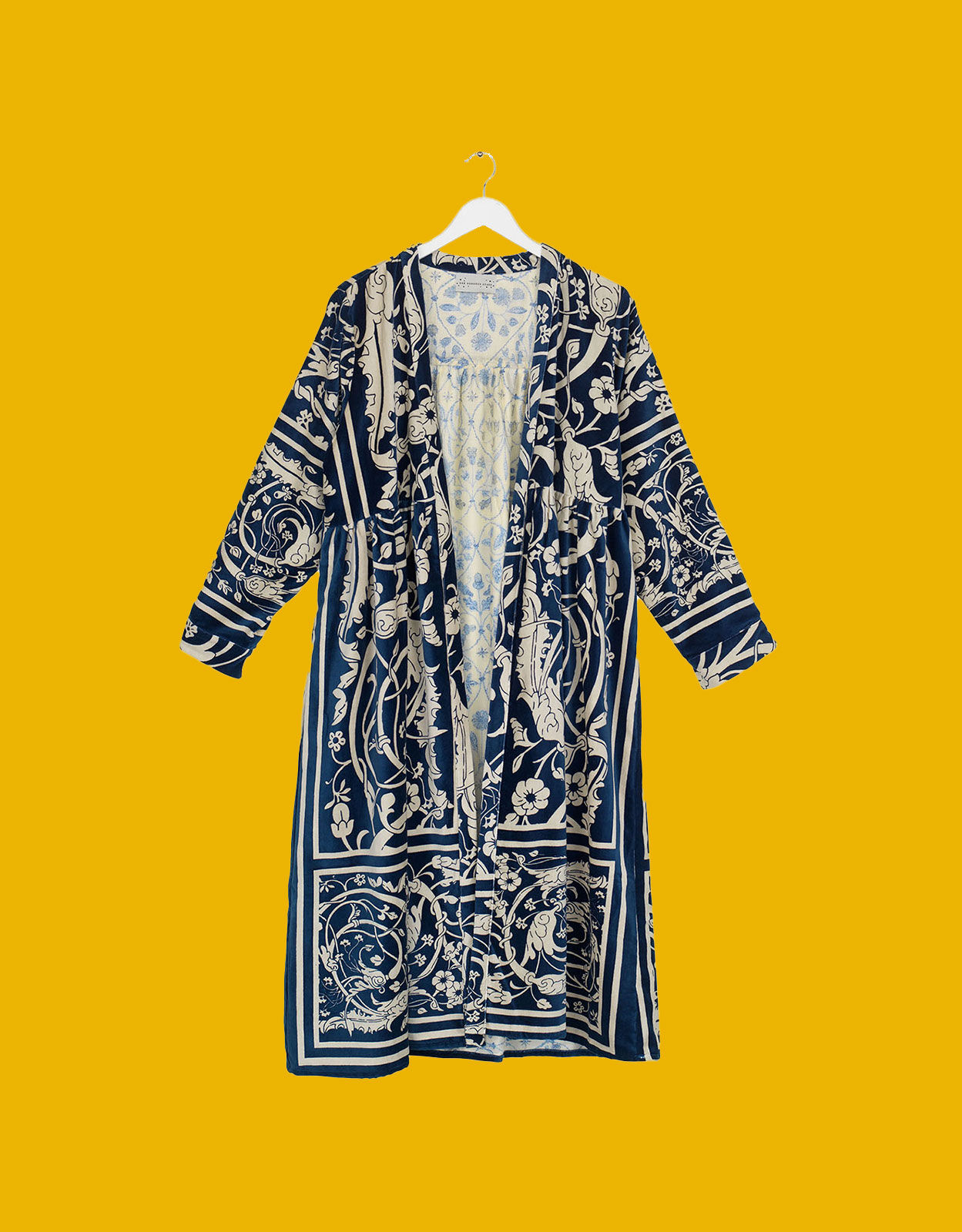One Hundred Stars Jaipur Print Velvet Duster