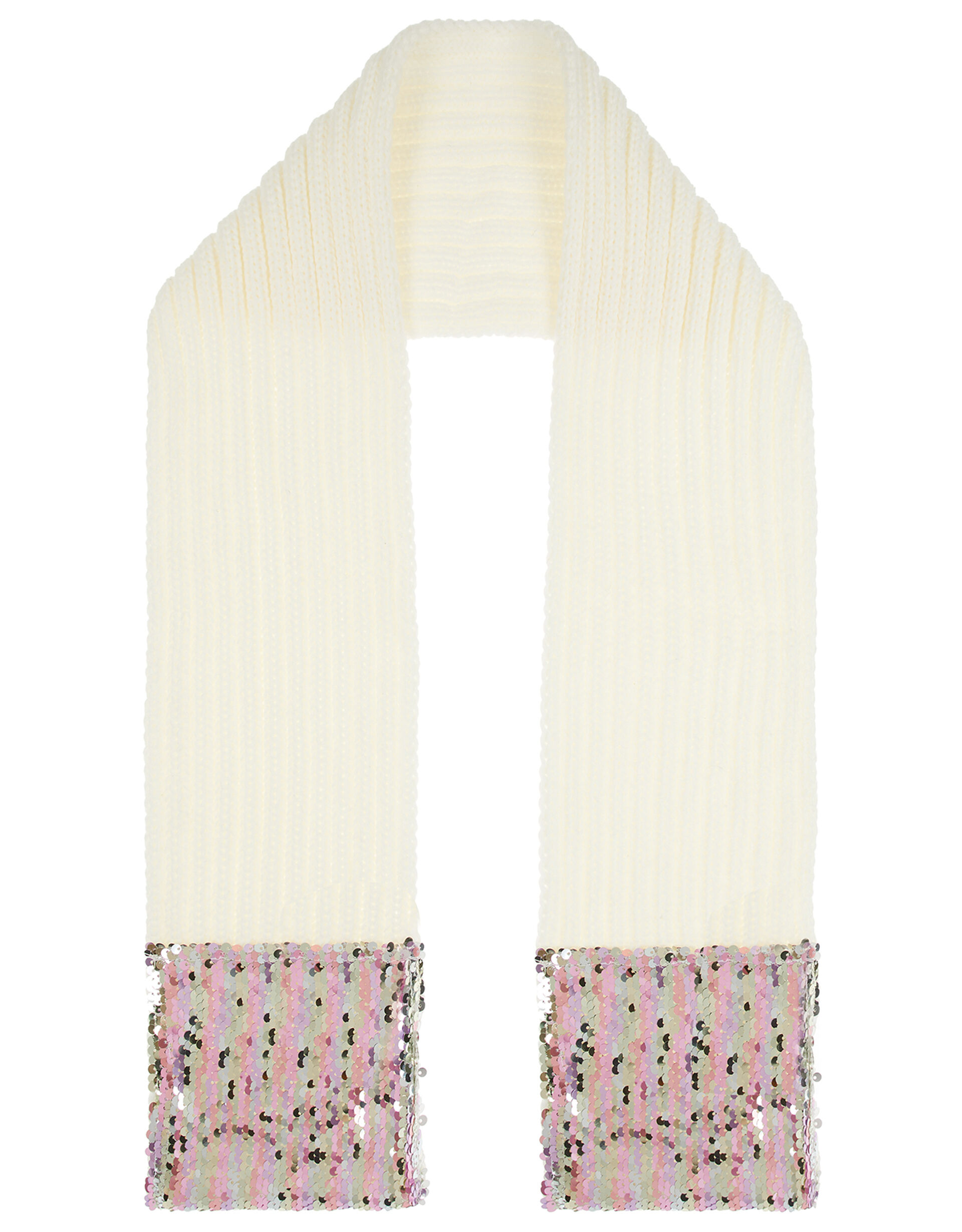 Pippa Rainbow Sequin Knit Scarf, , large
