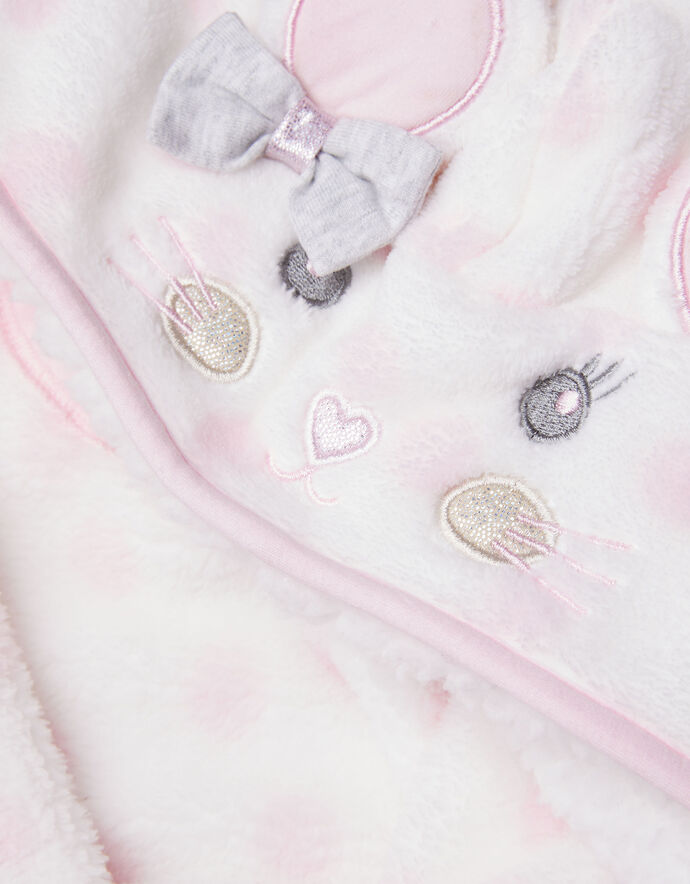 Baby SuperSoft Spotty Mouse Dressing Gown Ivory