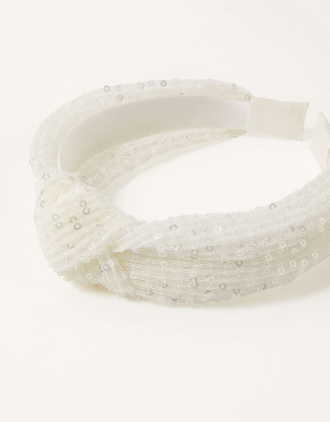 Sequin Knotted Headband, , large