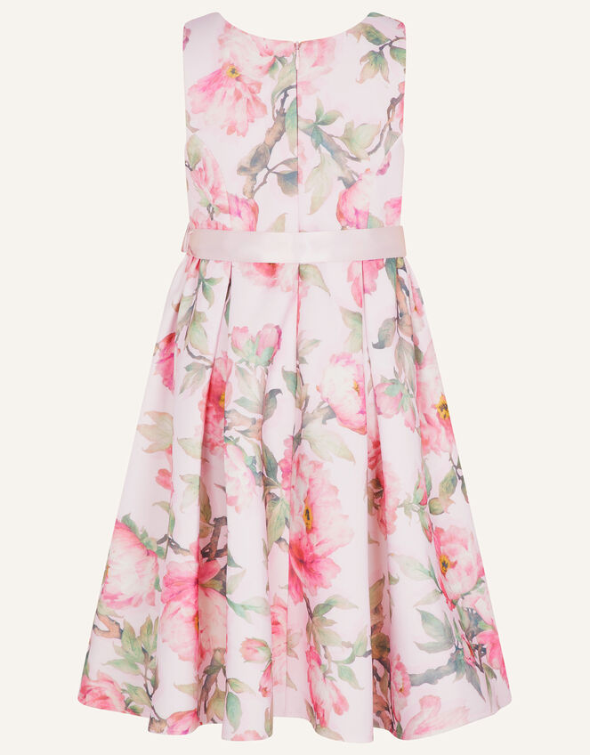 Betty Winter Floral Scuba Dress, Pink (PINK), large
