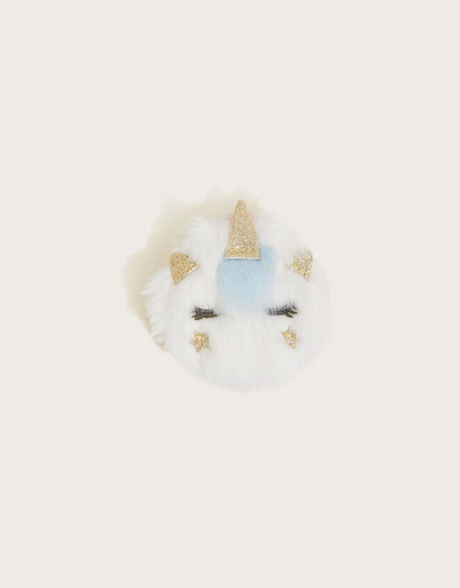 Fluffy Unicorn Compact Hairbrush, , large