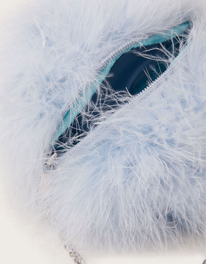 Abbey Fluffy Pom-Pom Bag, , large