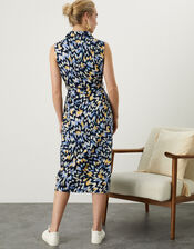 Zig Zag Button Down Dress, Blue (BLUE), large