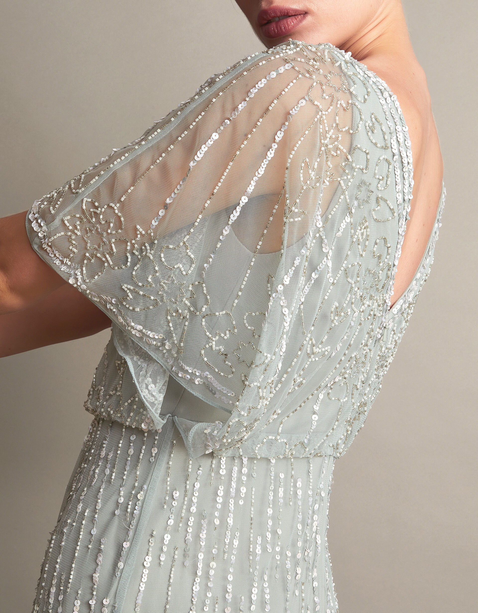 Marie Embellished Maxi Gown (Greenery) main image 1