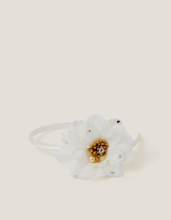 Embellished Floral Corsage Headband, , large