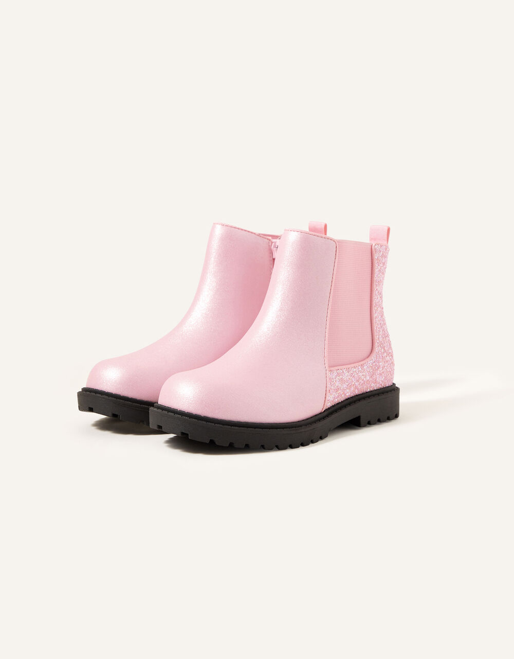Glitter Chelsea Boots Pink