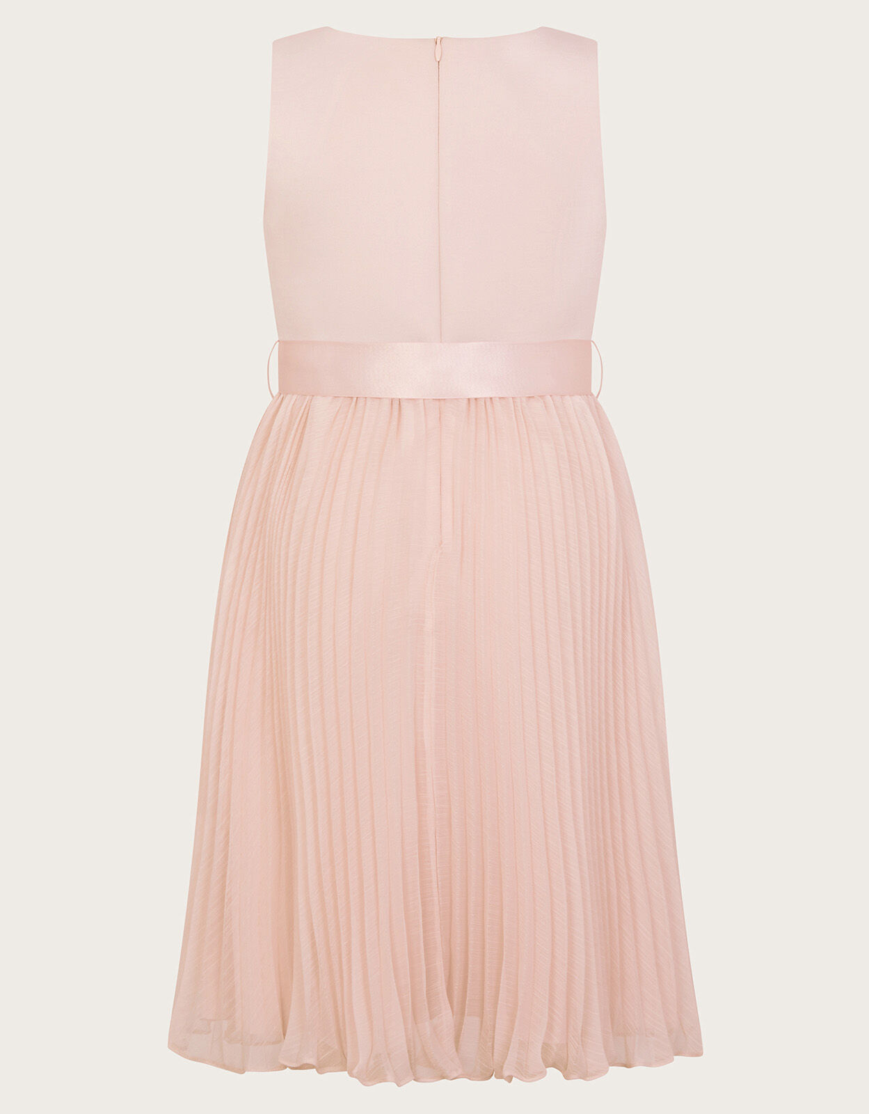 Baby pink pleated online dress