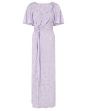 Ellinor Satin Jacquard Maxi Dress, Purple (LILAC), large