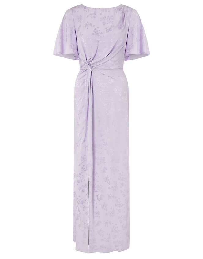 Ellinor Satin Jacquard Maxi Dress, Purple (LILAC), large