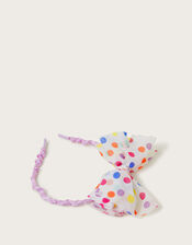 Polka Dot Bow Headband, , large