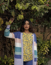 Stripe Cardigan, Green (GREEN), large